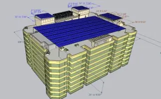 Solar system design layout for Siddique Trade Centre, Lahore